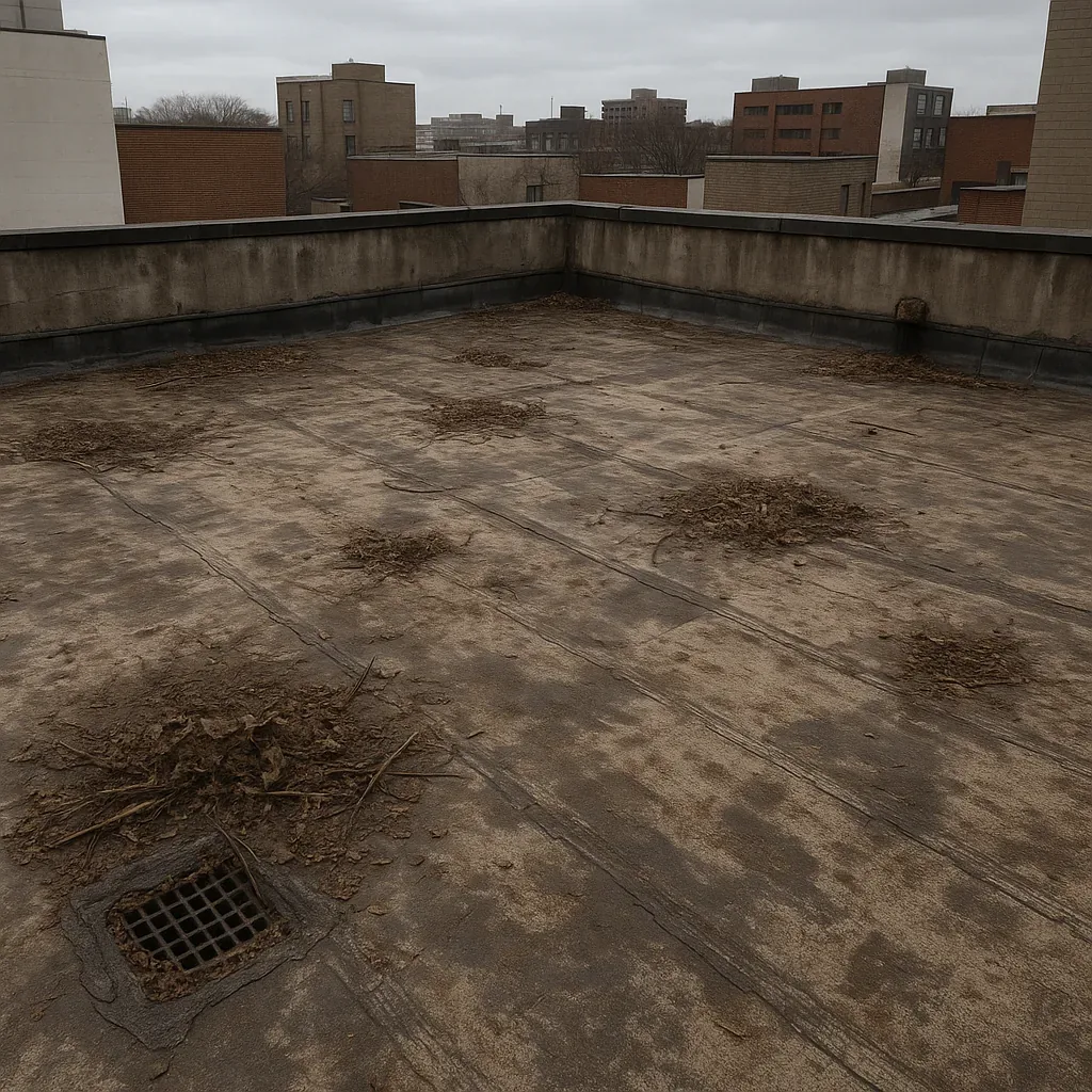 Avant — Toiture-terrasse de copropriété